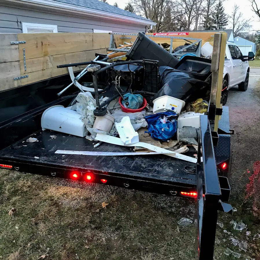 Roll-off dumpster delivered to a residential driveway in Decatur